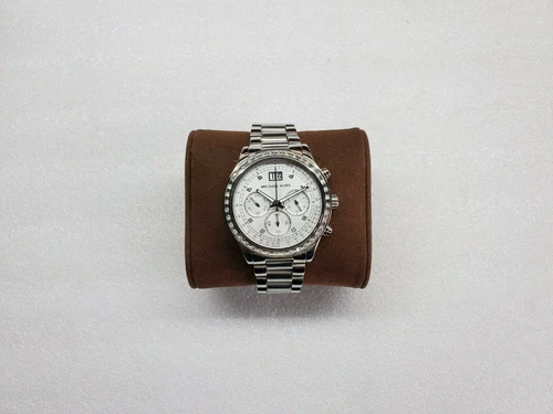 MICHAEL KORS BRINKLEY CHRONOGRAPH DATE STAINLESS STEEL WOMEN'S WATCH MK6186 NEW - Picture 2 of 10