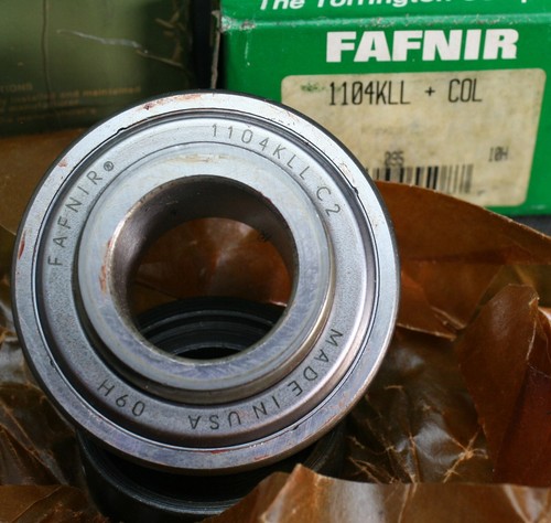 Two (2) Timken Fafnir 1104 KLL+COL Insert Bearing 1-1/4" ID USA Green Box NEW - Foto 1 di 10