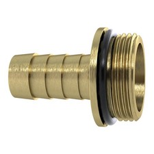 Riegler 1/3 Schlauchverschr. G1x19 mit NBR O-Ring mit Bund MS blank