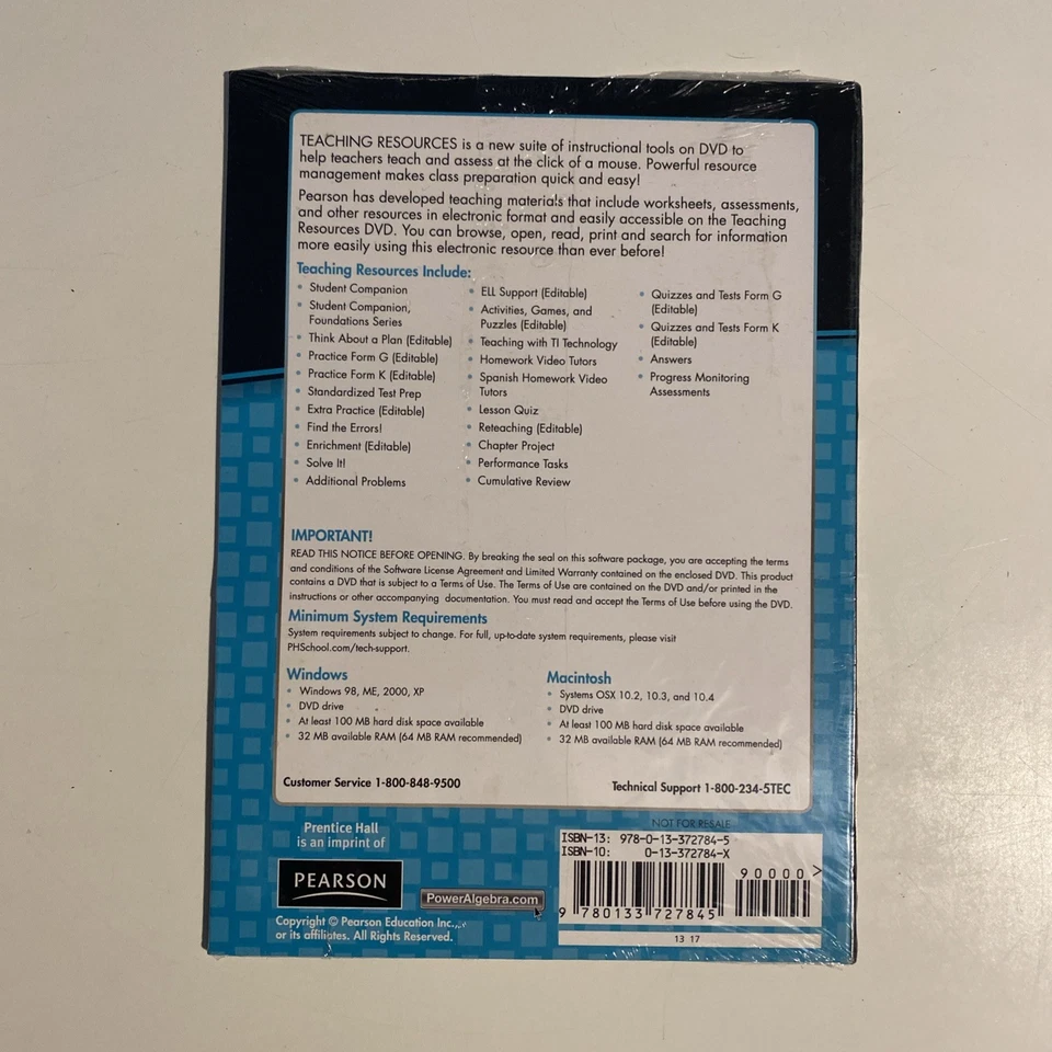 ALGEBRA 1 DVD - TEACHING RESOURCES (Editable & Printable) (2011, Pearson) - Image 3 of 4