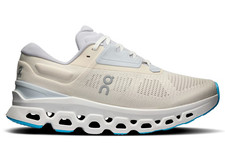 On Running UK 4.5 Cloudstratus 3 Women's Cream/ Arctic Trainers 3WD30123201 New