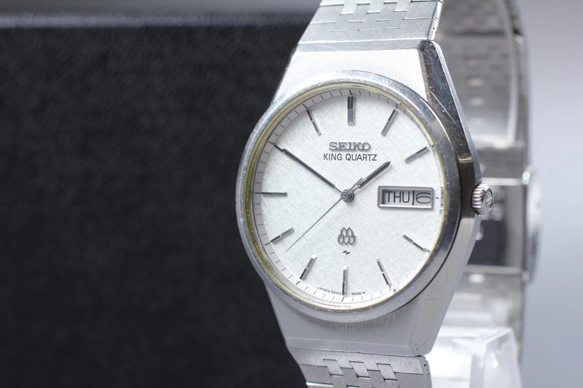 Vintage 1981 Seiko King Twin Quartz 9223-8000 KQ Snowflake Dial