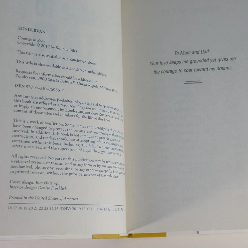 SIMONE BILES SIGNED Courage To Soar 1st Edition Book - USA Gymnastics Autograph - Image 3 of 4