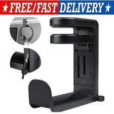 Rotating Headphone Stand PC Gaming Headset Holder Adjustable Under Desk Hanger