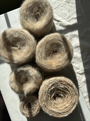 Mohair yarn & Wool 77% Viscose 23% Buclé High Quality 752G Total Yarn Lot