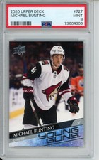 Michael Bunting 2020-21 Upper Deck Young Guns #727 RC Rookie PSA 9 Mint