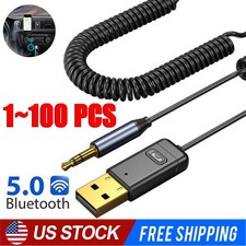 Wireless USB Bluetooth 5.0 Audio Transmitter Receiver AUX Adapter For TV Car Lot