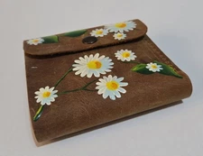 Woman Leather Brown Pouch or Wallet Coins Purse