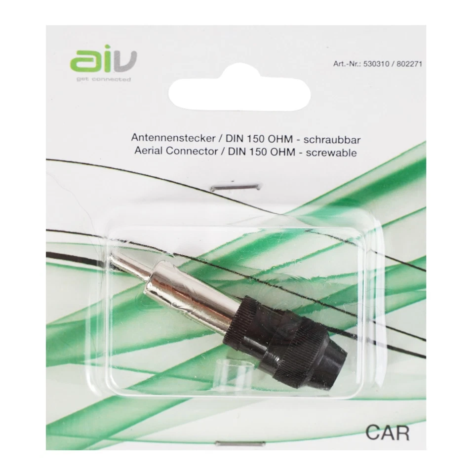 AIV Connecteur D'Antennes DIN 150 Ohm À Vis Pour Montage Auto-Radio - Photo 4/4