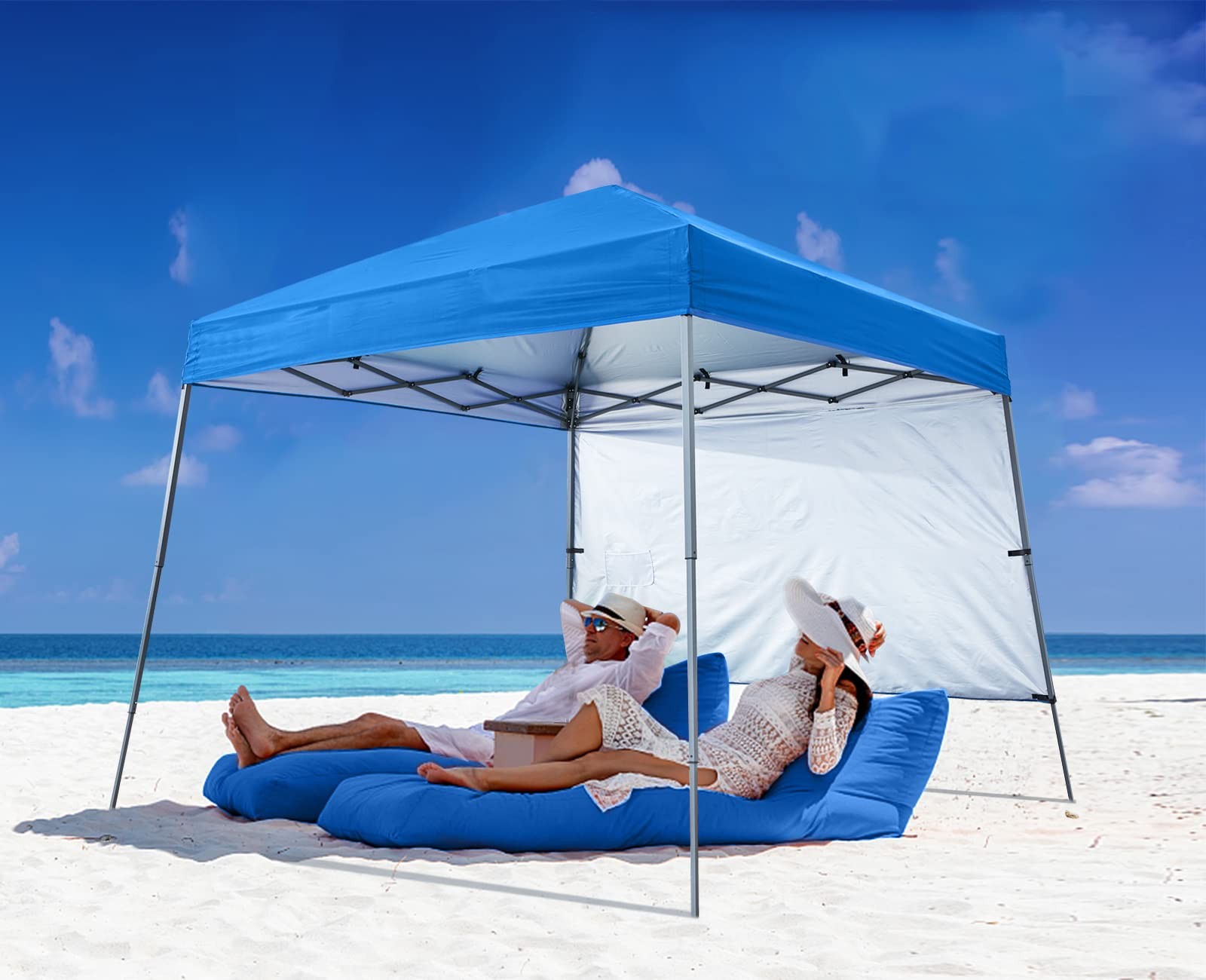 Outdoor Pop Up Canopy10x10 Beach Camping Canopy With 1 Sun W