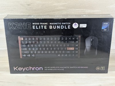Keychron K2 HE Wireless Magnetic Switch Keyboard M3 Lite Mouse Elite Bundle Wood