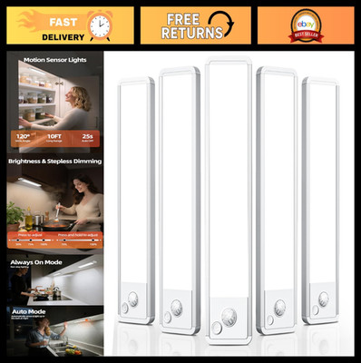 Dimmable Motion Sensor Under Cabinet Lights - Rechargeable Battery Operated LED