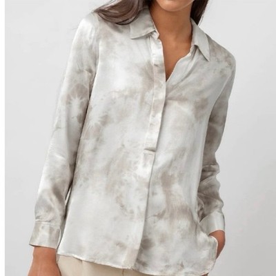 RAILS Nissa Collared Pullover Top In Ivory Storm Size SMALL