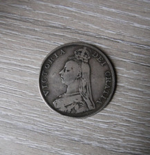 1889 Queen Victoria  Double Florin/4 Shilling Coin Veiled Head