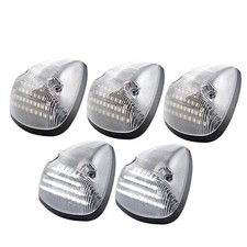 5Pcs White Light Clear Lens LED Cab Roof Marker A3:Clear Lens White Light