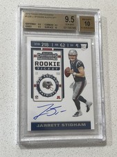 Jarrett Stidham 2019 Contenders RC Rookie Auto Variation BGS 9.5 #122B True Gem+