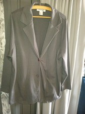 Collection L Damen Strickjacke Sweat Blazer Gr. 50 grau - kaum getragen 