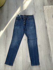 VERONICA BEARD Debbie Skinny Button Fly High Rise Jeans Blue Womens 28/6 228