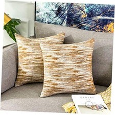 Throw Pillow Covers 18 x 18 Supersoft Decorative 18" x 18" Pack of 2 Yellow