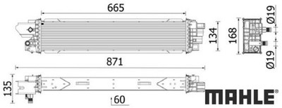 MAHLE CI664000P Ladeluftkühler LLK Turbokühler Kühler für Renault 