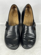 DANSKO BLACK LEATHER LOAFERS MULES US WOMENS SZ 7.5 8 EU 38 Hook and Loop