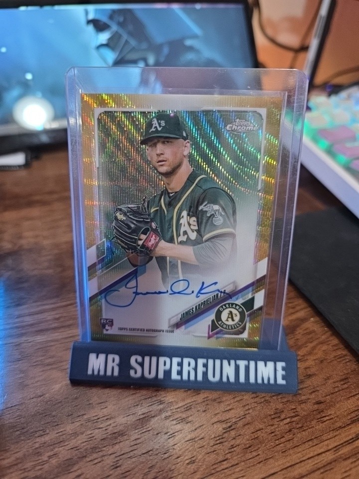 2021 Topps Chrome Gold Wave Refractor Rookie Auto James Kaprielian 34/50