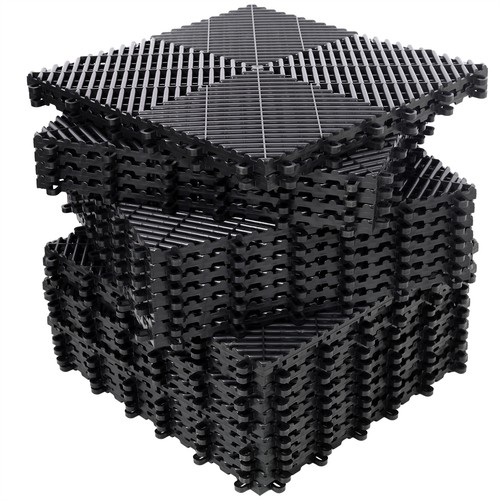 25pcs 15.6x15.6" Plastic Interlocking Modular Garage Flooring Tile Drainage Tile - Afbeelding 22 van 29