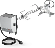 Only Fire Stainless Steel Rotisserie Kit Grilling Accessories with 6 Watt 110V E