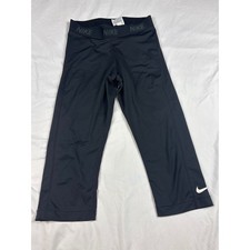 Nike Pro Training Capri Leggings Black Women Medium 824405-010 Athletic