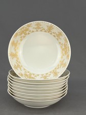 9 Vtg Rosenthal IDYLL GOLD 7 1/4 Soup Bowls B...