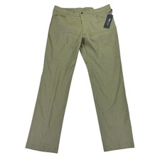 Tommy Hilfiger Mens TH Flex Finn Modern Fit Twill Pants Olive Green 33x30