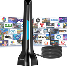 2025 Upgraded TV Antenna for Smart TV - Indoor Long Range HDTV Antenna with 360 