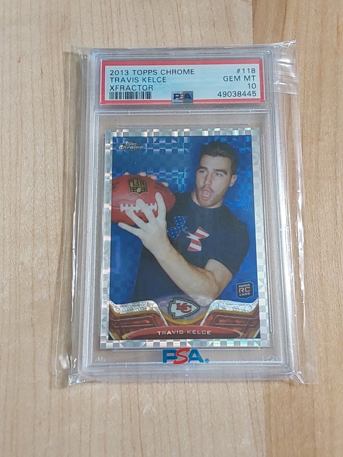 Travis Kelce Topps Chrome #118 Xfractor