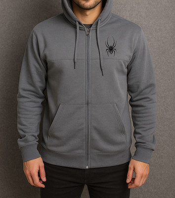 spyder active hoodie expedition series full zip gray mens medium
