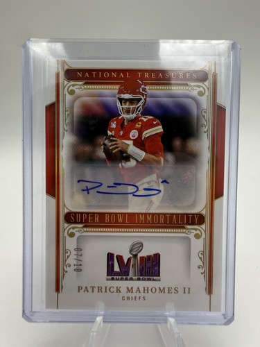 🔥2025 National Treasures Patrick Mahomes Super Bowl Immortality Auto /10 Chiefs