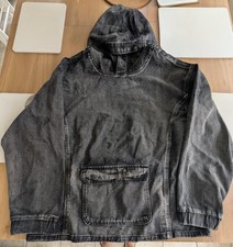 Black Denim Hooded Jacket Size XL