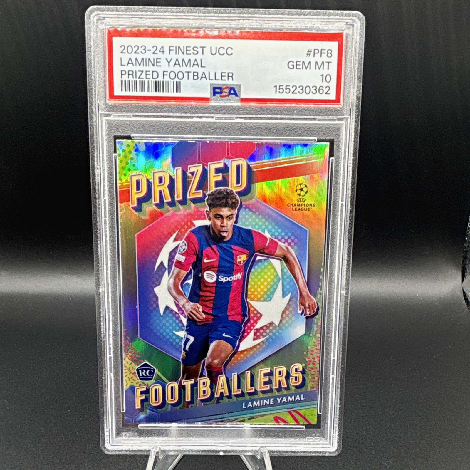 Topps Finest Lamine Yamal Prized Footballers #PF-8 PSA 10 RC