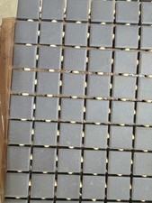 1" x 1" gray unglazed pool tile Ceramic Mosaics OA33 charcoal shade 7540