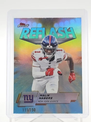 MALIK NABERS 2025 TOPPS FINEST REFLASH SKY BLUE #RF-16 /150 GIANTS Q0027