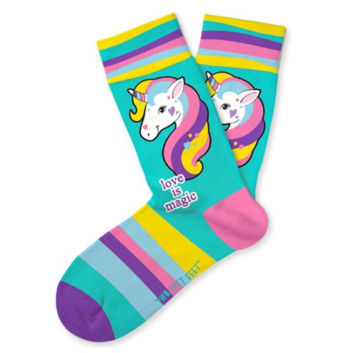 Two Left Feet Printed Kid Sock, Big Feet - Picture 3 of 26