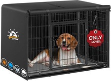 Dog Crate Cover 42 Inch - 600D Kennel Covers 42 x 29 x 29 Inch, Black