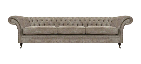 Hellgraue Chesterfield Sitzcouch PolstermöBel Designer Dreisitzer Sofa-image