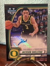 2024-25 Bowman U Chrome Jackson Shelstad Prospect Auto Black Wave Refractor #77