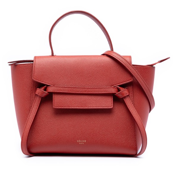Celine Belt Bag Nano Grained Calfskin Red
