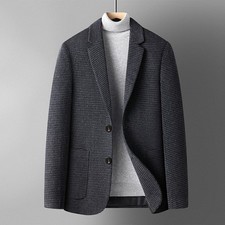 Autumn And Winter Solid Color Short Wool Woolen Men's Suit
