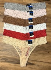 INC international concepts Plus Lace Thongs 6 Pair, Multicolor, Size XL, 48