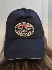 Triumph Motorcycles Baseball Hat Cap Strapback Adjustable Embroidered Biker Logo