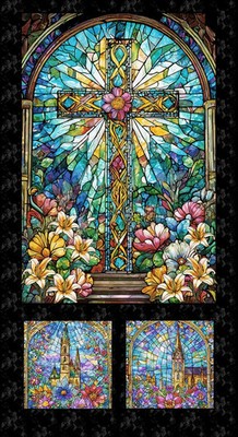 Faith in Full ~ Stained Glass Window Panel ~ Henry Glass ~ 24'' x 44''
