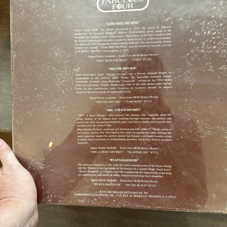 Rompecabezas de 500 piezas 1972 Lo que el viento se llevó "TARA" NUEVO EN PAQUETE NUEVO EN PLÁSTICO Foto 4 de 4