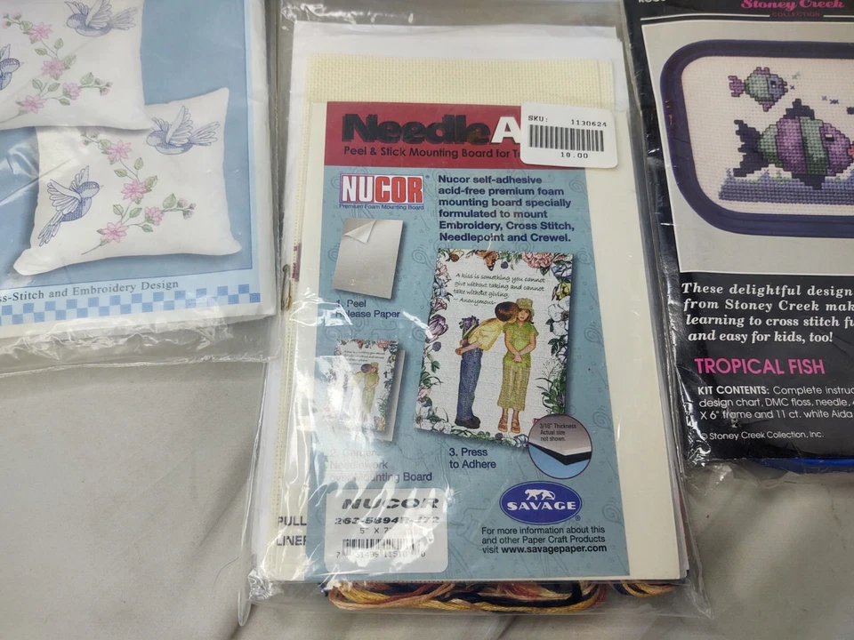 Craft Supplies Lot Metal Loop Sewing Needles Pillow Pattern Embroidery Thread - Image 3 of 4